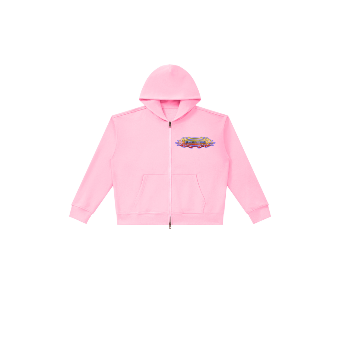 Everyday Persona Zip Up – Pink Flame
