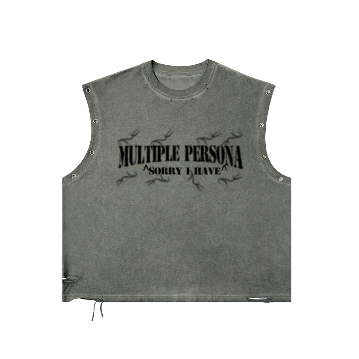 Multiple Persona Distressed Tank Top