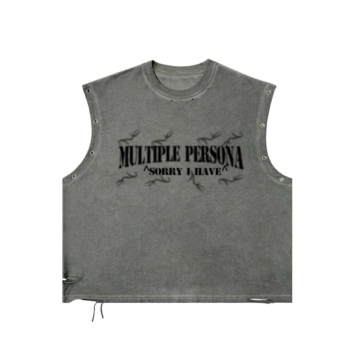 Multiple Persona Distressed Tank Top