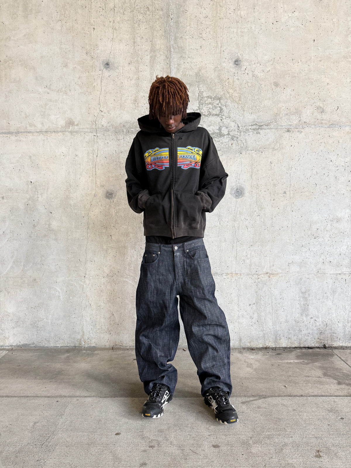 Multiple Persona Flame Zip Hoodie