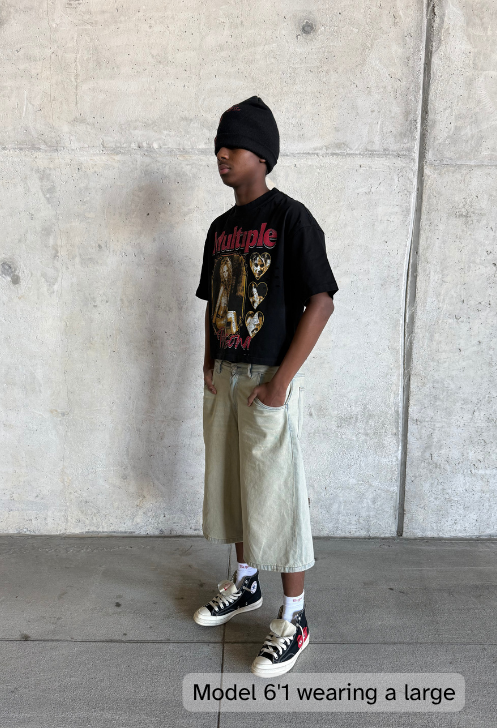 MULTIPLE PERSONA DISTRESSED TEE