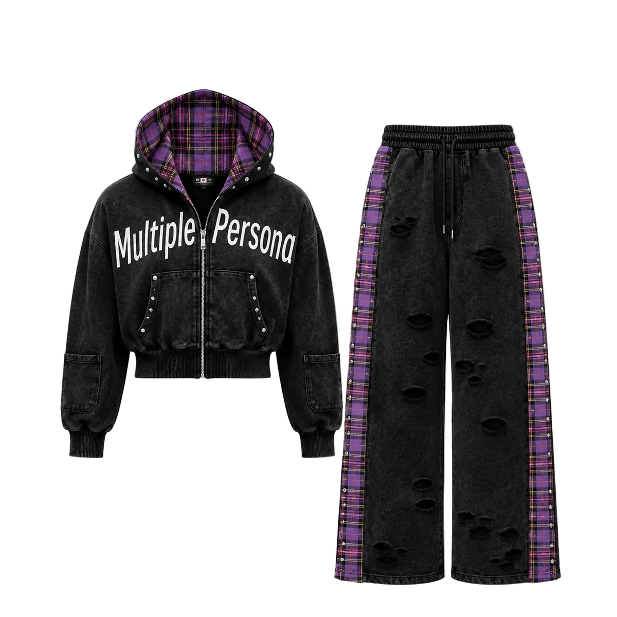 PLAID FEMALE CUT SET