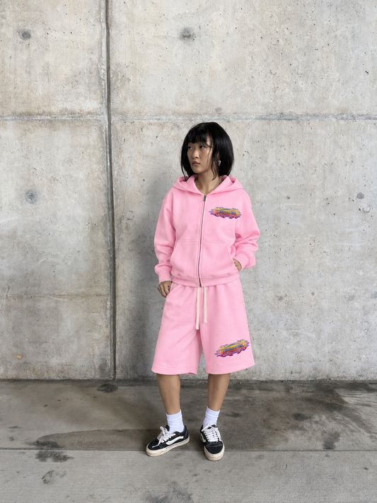 Everyday Persona Zip Up – Pink Flame