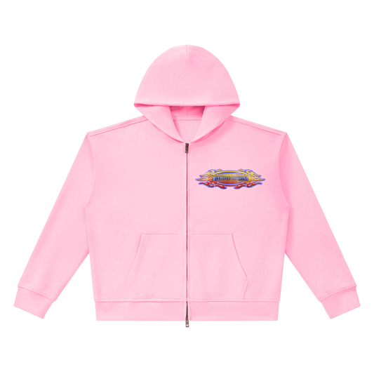 Everyday Persona Zip Up – Pink Flame